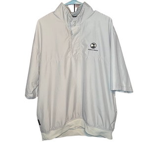 Vintage Ashworth Golf Gray Short Sleeve Jacket with Pebble Beach Logo Large